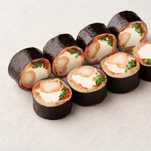 Кето ролл с угрём и креветкой Кето ролл с угрём и креветкой