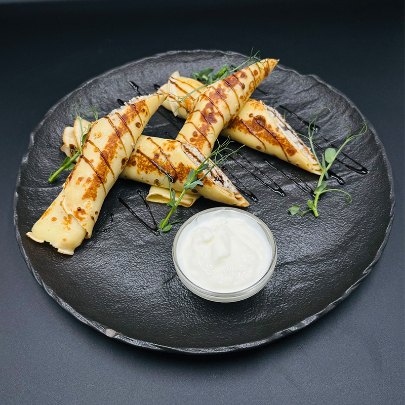 Блинчики с курицей и грибами