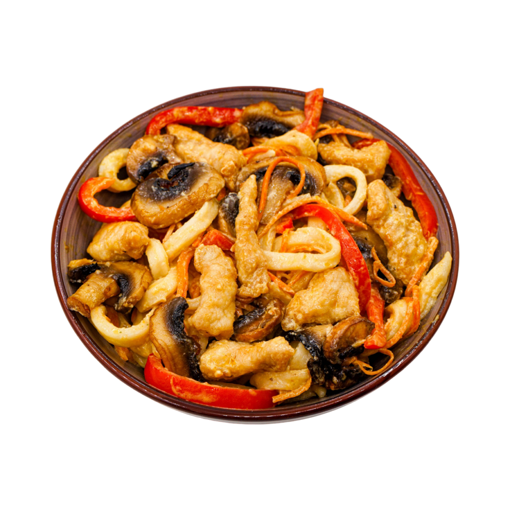 ХИТ! Вок Свинина со сливочным соусом, 380 гр