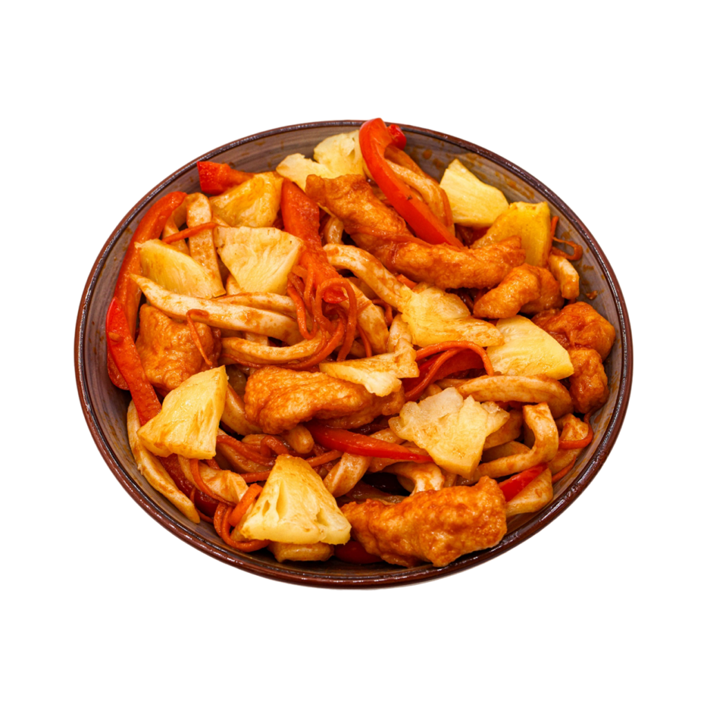 Вок с курицей и ананасами, 340 гр