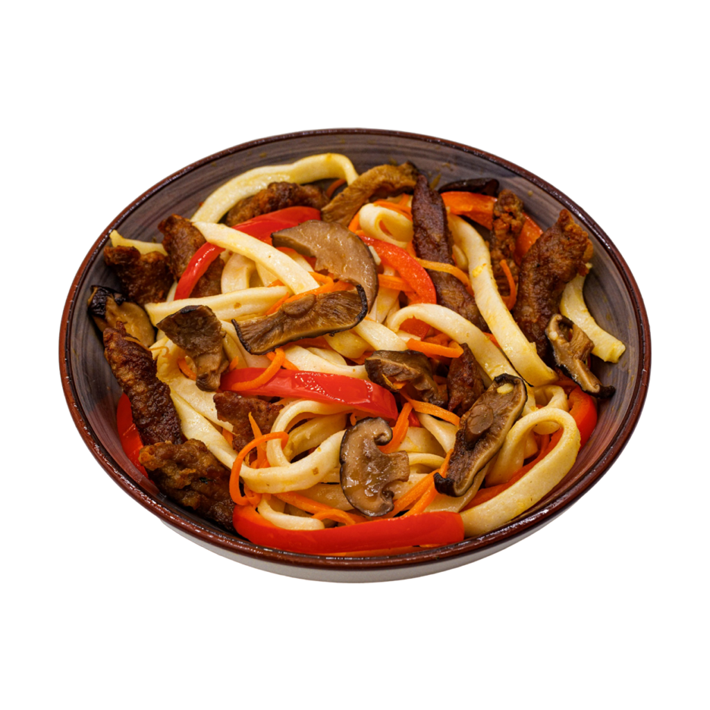 Вок с говядиной и шиитаке, 340 гр
