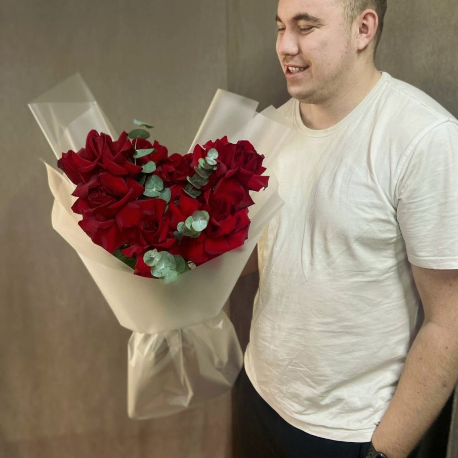 Моно букет из 7 французских роз