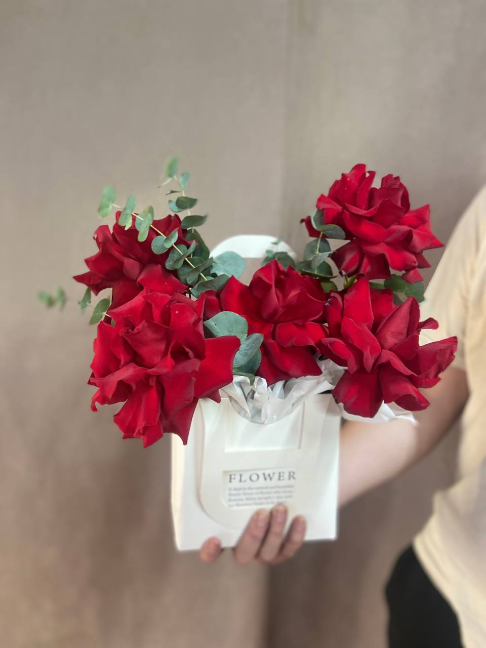 Композиция из 5 французских роз №2