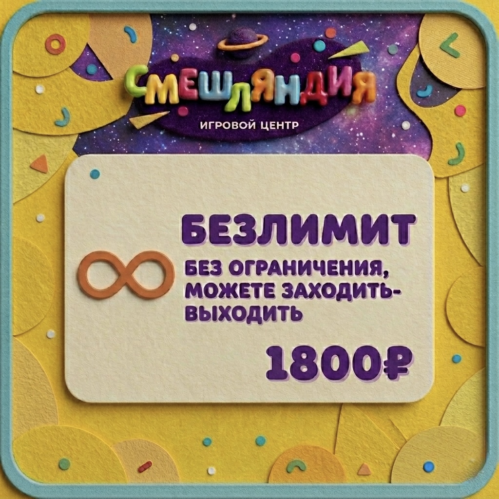 Безлимитное посещение игрового центра