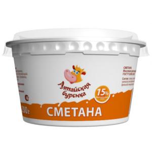 Сметана "Алтайская буренка" 15%, 200г