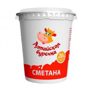 Сметана "Алтайская буренка" 20%, 350г