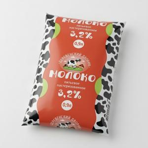 Молоко "Деревенский дворик" 3,2%, 0,9л